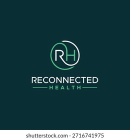 RH letter logo Vector Stock Vector 