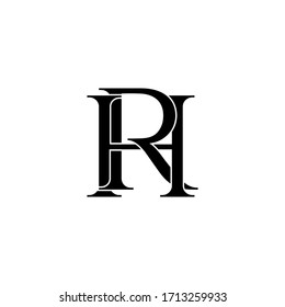 Rh Letter Original Monogram Logo Design Stock Vector (Royalty Free ...