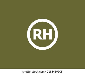 Rh Logo Design Vector Template Stock Vector (Royalty Free) 2183439305 ...