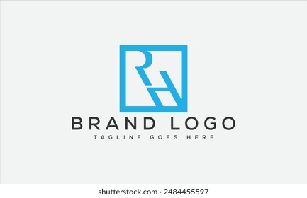 Diseño de Plantilla de Vector de diseño de logotipo RH para marca