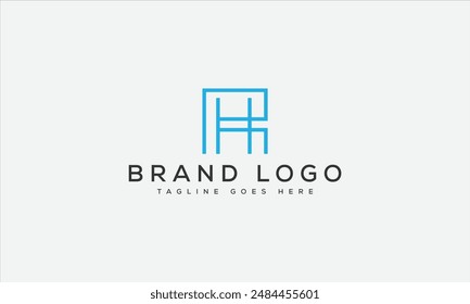RH logo design vector template design for brand