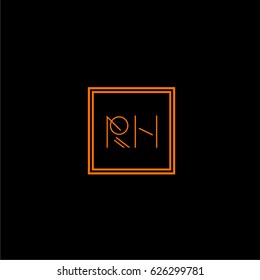 rh logo letter initial, Abstract Polygonal Background Logo, design for Corporate Business Identity,flat icon, Alphabet letter