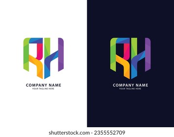RH Logo vector, R and H letter logo vector.