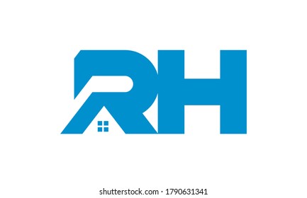 rh roof vector logo symbol illustration design sign icon