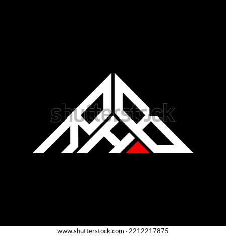 RHB letter logo creative design with vector graphic, RHB simple and modern logo in triangle shape.