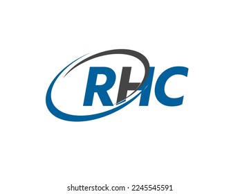 Letra RHC creativo diseño elegante del logo de swoosh
