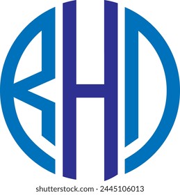 RHD Circle logo design, icon, symbol, vector file