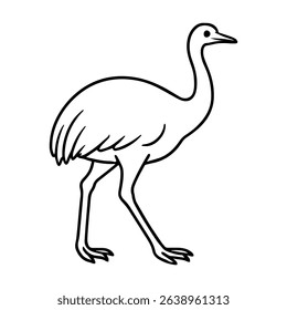 rhea vector realistic line icon on white background
Vector line icon animal, wildlife