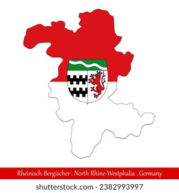 Rheinisch-Bergischer Flag - North Rhine-Westphalia,Germany (EPS)