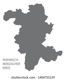 Rheinisch-Bergischer Kreis grey county map of North Rhine-Westphalia DE