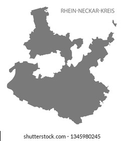 Rhein-Neckar-Kreis county map of Baden Wuerttemberg Germany