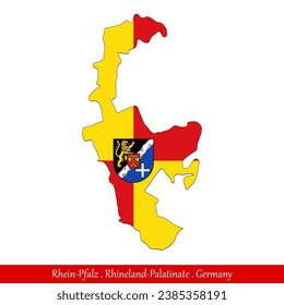 Rhein-Pfalz Flag - Rhineland-Palatinate,Germany (EPS)