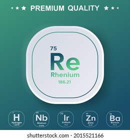Rhenium-Element aus dem Periodensystem - Modernes Design