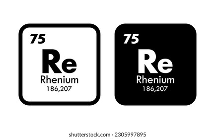 Rhenium icon set. vector template illustration  for web design