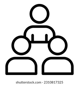 Rhetoric group icon outline vector. Student election. Oratory speech