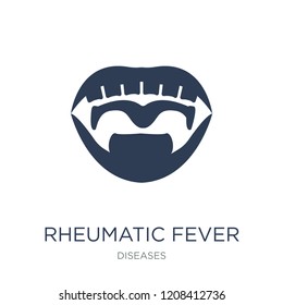 Rheumatic fever icon. Trendy flat vector Rheumatic fever icon on white background from Diseases collection, vector illustration can be use for web and mobile, eps10