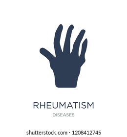 Rheumatism icon. Trendy flat vector Rheumatism icon on white background from Diseases collection, vector illustration can be use for web and mobile, eps10