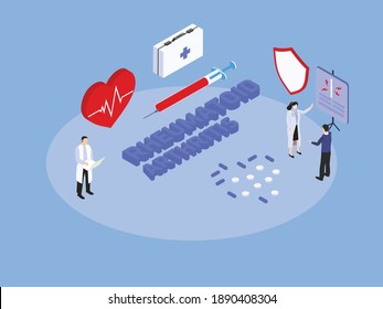 rheumatoid arthritis 3D flat isometric vector concept for banner, website, illustration, landing page, flyer, etc.