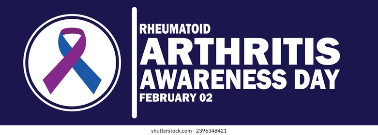 Rheumatoid Arthritis Awareness Day. February 02. Holiday concept. Template for background, banner, card, poster with text inscription. Vector illustration