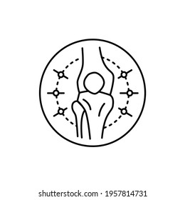 Rheumatology color line icon. Pictogram for web page, mobile app, promo. UI UX GUI design element. Editable stroke.