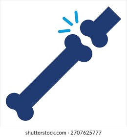 Rheumatologie Flachblau Symbol Vektorgrafik