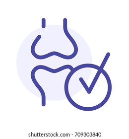 Rheumatology vector icon, abstract bones joint sign