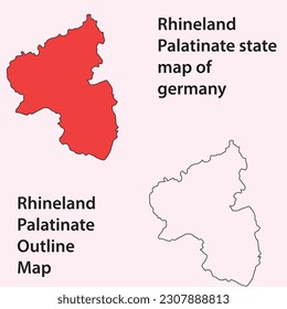 rhineland palatinate state map of germany