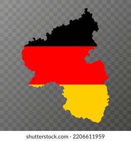 Rhineland Palatinate state map. Vector illustration.