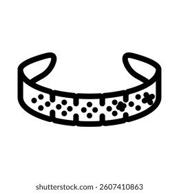 rhinestone accessories diy fashion handmade line icon vector. rhinestone accessories diy fashion handmade sign. isolated contour symbol black illustration