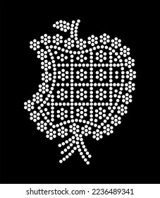 Rhinestone Apple vector for making Laser DIY or manual uses, 6ss rhinestone 2.3mm hole size