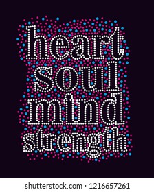 Rhinestone applique print for textile clothes fashion,Trendy crystal studs embellishment for apparel,Beautiful word design, Heat transfer artwork.
