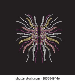 Impresión de Rhinestone para ropa textil, estampado de cristal de moda para ropa, Diseño hermoso, Traslado térmico de arte.