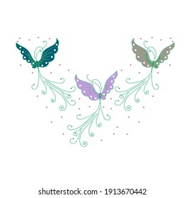 Rhinestone applique print for textile clothes in fashion luxury design. Trendy  crystal studs embellishment with brilliants for apparel. Jewelry ornament embroidery for t-shirt hotfix transfer
