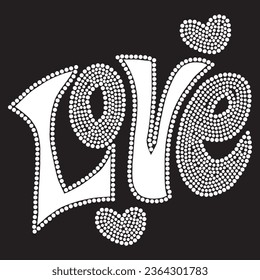 Rhinestone design for, t-shirt, bag or blouse, hot fix transfer. Abstract beautiful applique rhinestone glitter motif.
