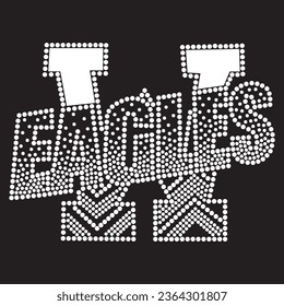 Rhinestone design for, t-shirt, bag or blouse, hot fix transfer. Abstract beautiful applique rhinestone glitter motif.