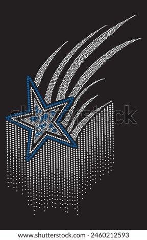 Rhinestone design for, t-shirt, bag or blouse, hot fix transfer. Abstract beautiful applique rhinestone glitter motif.