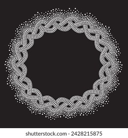 Rhinestone design, frame hot fix transfer for t-shirt, bag or blouse. Abstract beautiful applique background rhinestone glitter motif.