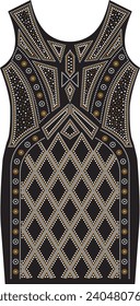 Rhinestone Design, Hot-Fix Transfer für Kleid, Abendkleid oder Bluse. Abstrakte schöne applique Rhinestone glitter Motive.