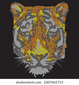 
Rhinestone
design for tiger, t-shirt or blouse, fix transfer. Abstract beautiful applique rhinestone glitter motif.