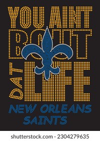 Rhinestone design for t-shirt or blouse hot-fix transfer. Abstract beautiful glitter applique rhinestone motif.