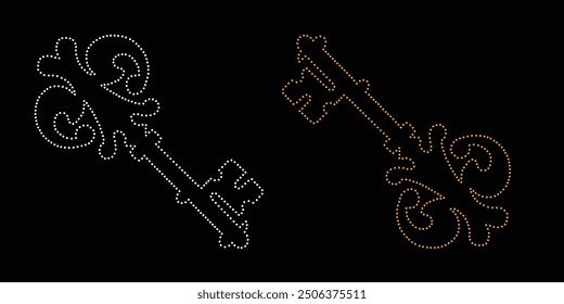 Diseño de Vector de flor de diamantes de imitación Diseño de Vector de elefante de diamantes de imitación para la ilustración de la decoración del cuello con diamantes de imitación en forma de collar. Rhinestone de la transferencia de la flor. 