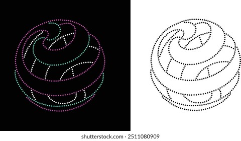 Diseño de Vector de flor de diamantes de imitación Diseño de Vector de elefante de diamantes de imitación para la ilustración de la decoración del cuello con diamantes de imitación en forma de collar. Rhinestone de la transferencia de la flor. 