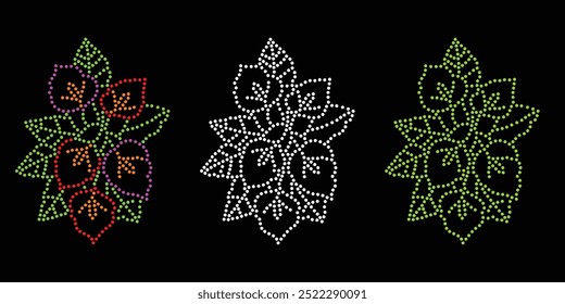 Strass Blume Vektor Design. Einzigartiges modernes Strass Blume Vektor Design, Element Vektor Design für die Illustration von Strass in Form einer Halskette. Blumentransfer Strass.