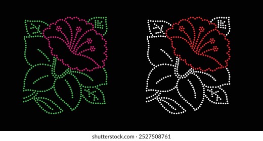 Strass Blume Vektor Design. Einzigartiges modernes Strass Blume Vektor Design, Element Vektor Design für die Illustration von Strass in Form einer Halskette. Blumentransfer Strass.