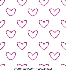 rhinestone hearts seamless pattern