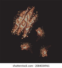Impresiones de transferencia de calor de roca diseñadas para la moda de ropa textil.Diseño de rayón de patrón leopardo.