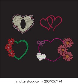 Rhinestone Heat Transfer Prints Designed For Textile Clothing Fashion.Heart Rhinestone Design.