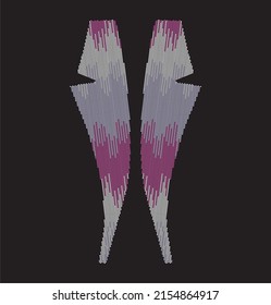 Rhinestone heat transfer prints designed for textile clothing fashion.Beatiful jacket collar rhinestone design.