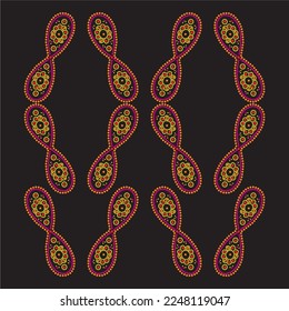 Rhinestone heat transfer prints designed for textile clothing fashion.Beatiful ethnic rhinestone design.