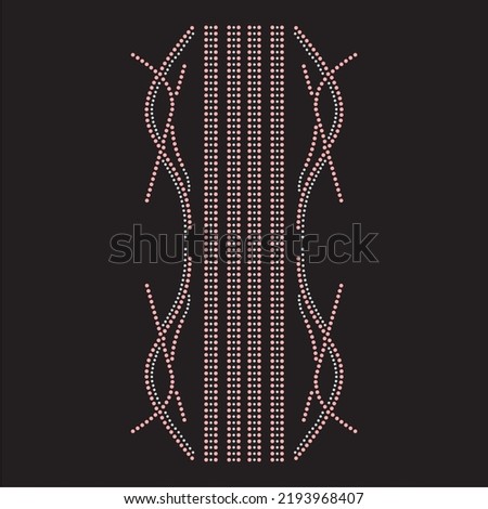 Rhinestone heat transfer prints designed for textile clothing fashion.Beatiful rhinestone design.